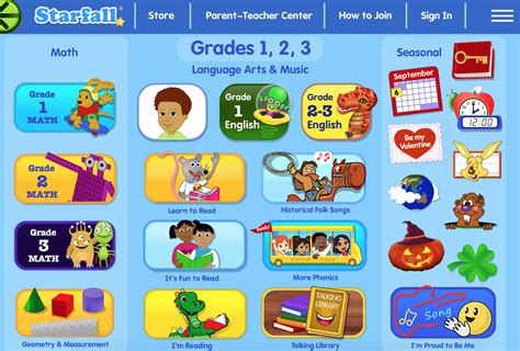 starfall education website.